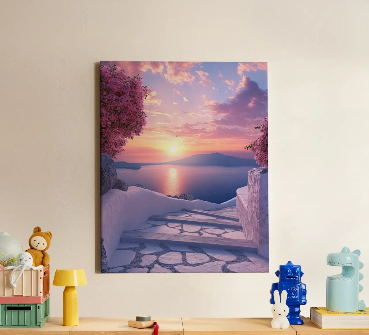 Santorini vibes canvas by PhotoVibe Decor