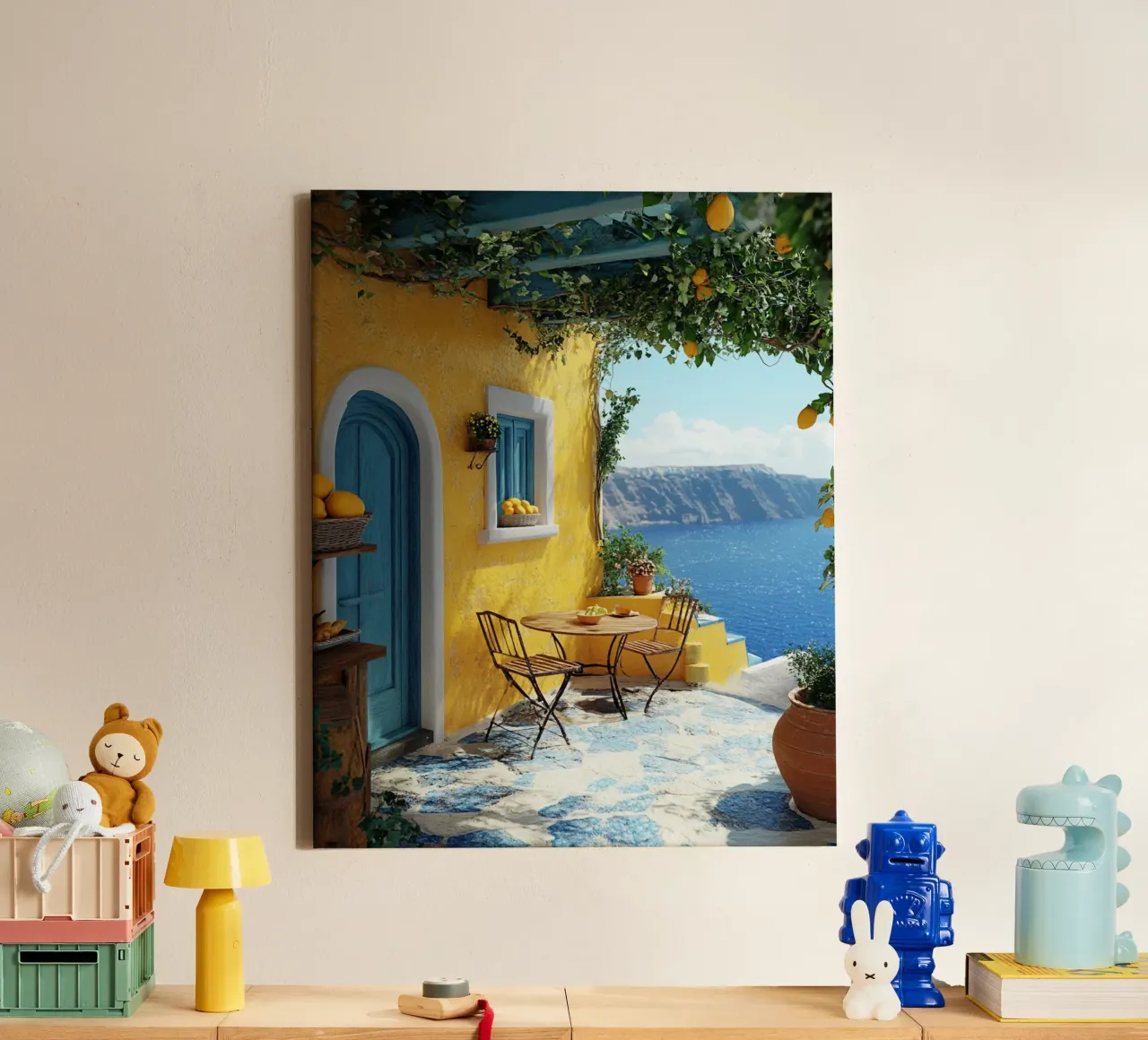Santorini vibes canvas by PhotoVibe Decor