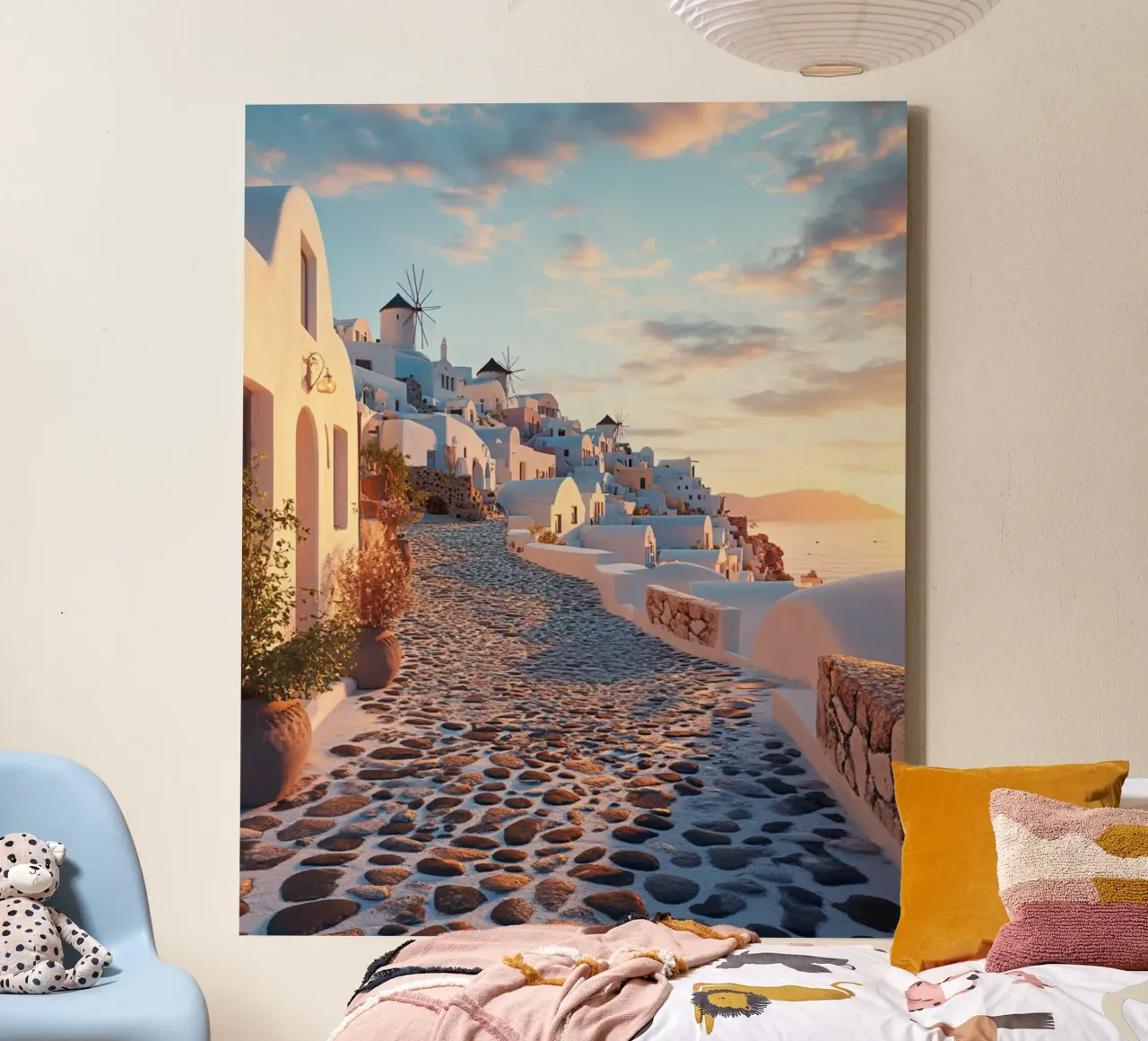 Santorini vibes canvas by PhotoVibe Decor