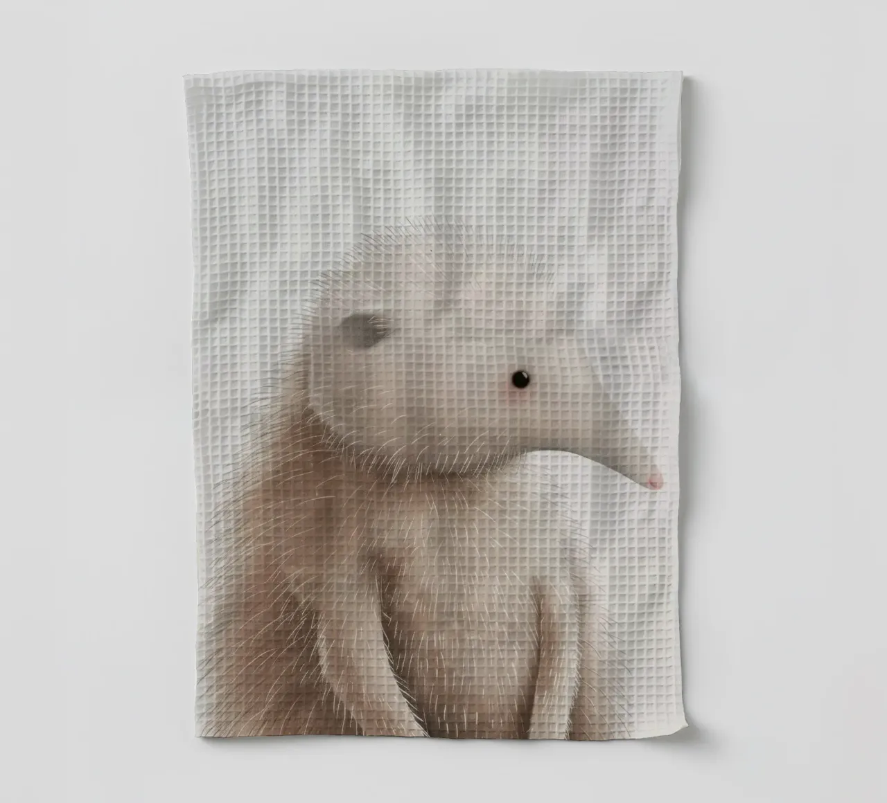 Illustration d'un hérisson à fourrure avec une trompe torchon de DesignDoodle