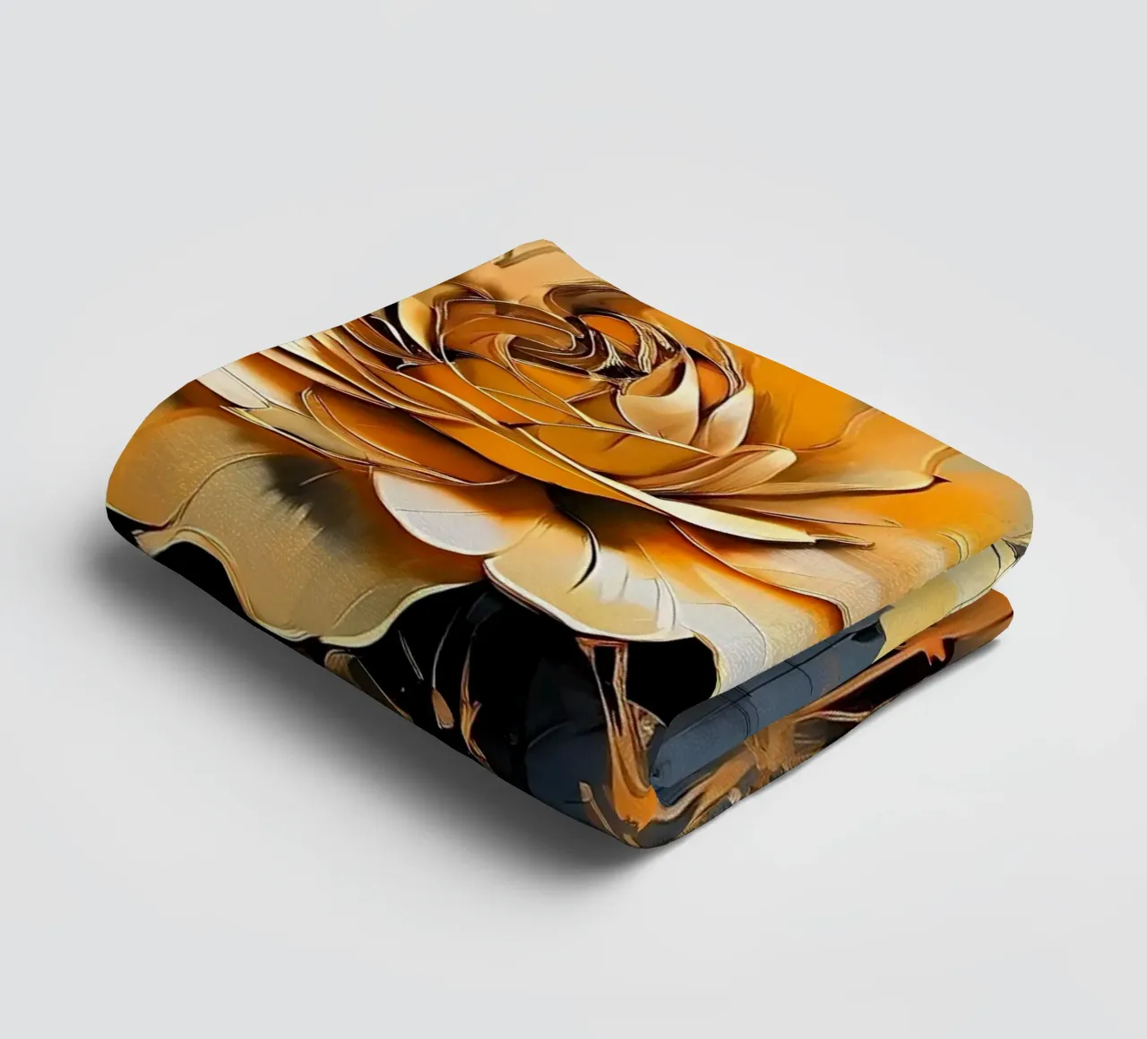 rose_oro_nero_2 asciugamano da bagno da Farb- und Blütenzauber by LK