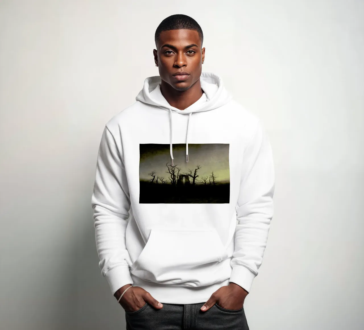 Friedrich - The Abbey in the Oakwood felpa con cappuccio da Vintage by JUNIQE