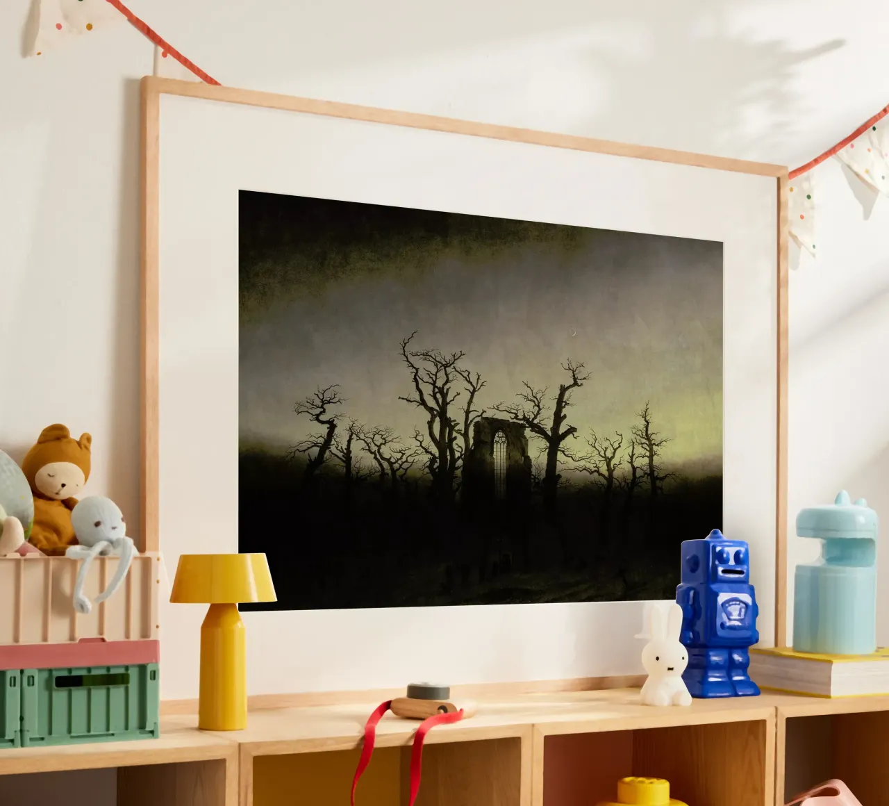 Friedrich - The Abbey in the Oakwood poster con telaio in alluminio da Vintage by JUNIQE