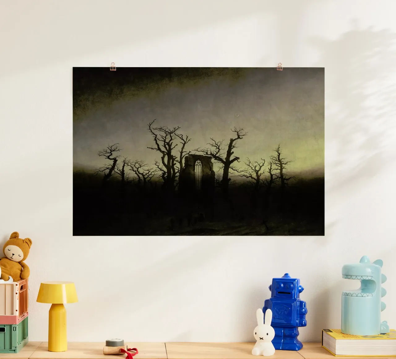 Friedrich - The Abbey in the Oakwood poster con telaio in alluminio da Vintage by JUNIQE