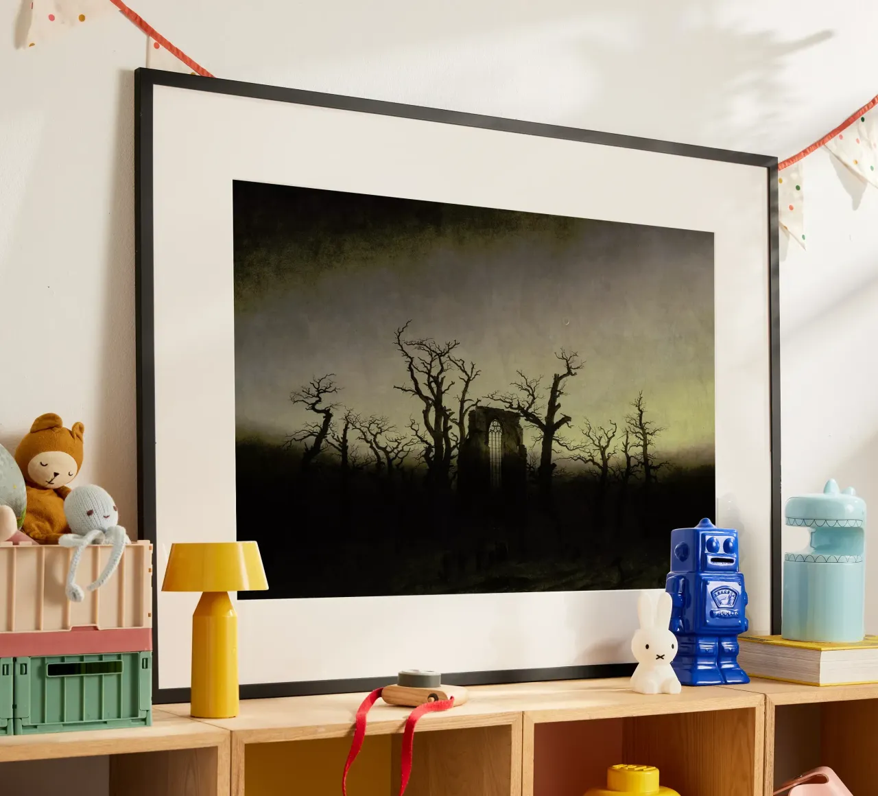 Friedrich - The Abbey in the Oakwood poster con telaio in alluminio da Vintage by JUNIQE