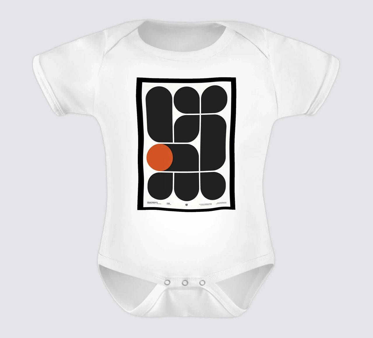 Geometry Speaks short-sleeve baby romper by Kumasama