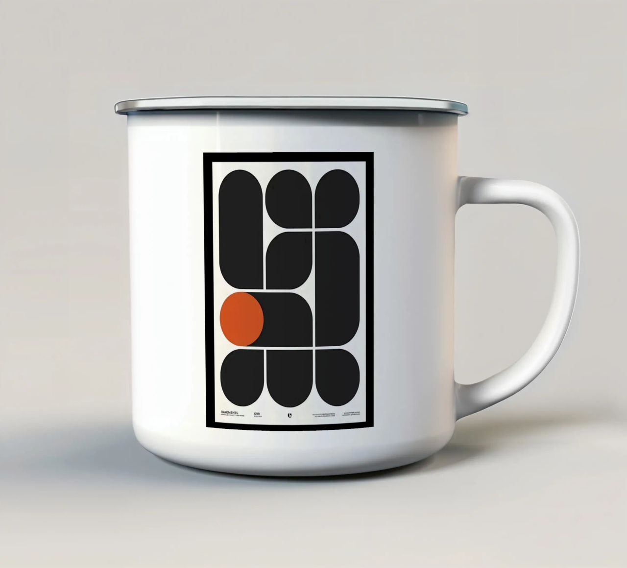 La géométrie s'exprime mug en émail de Kumasama