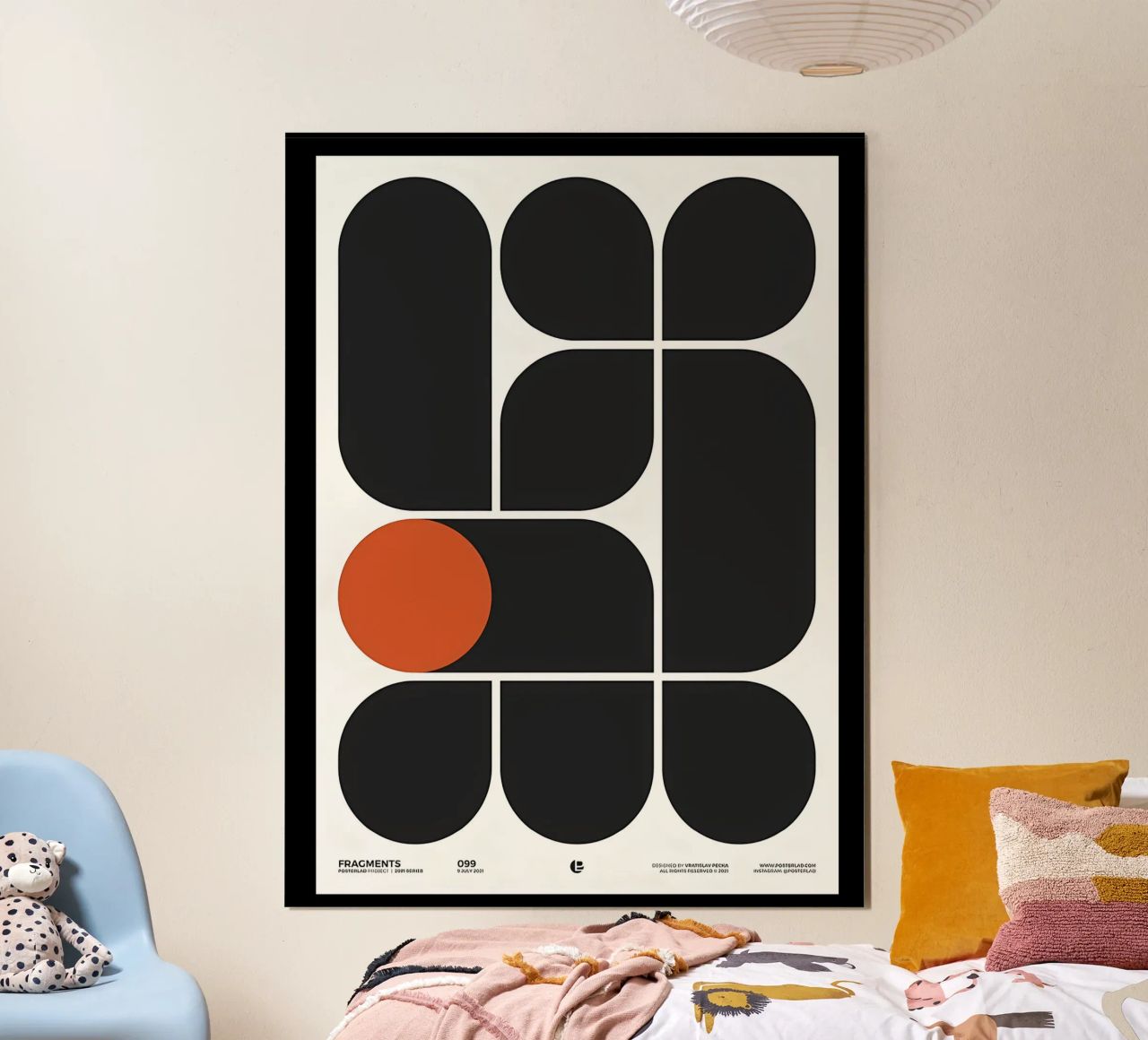 La géométrie s'exprime poster de Kumasama