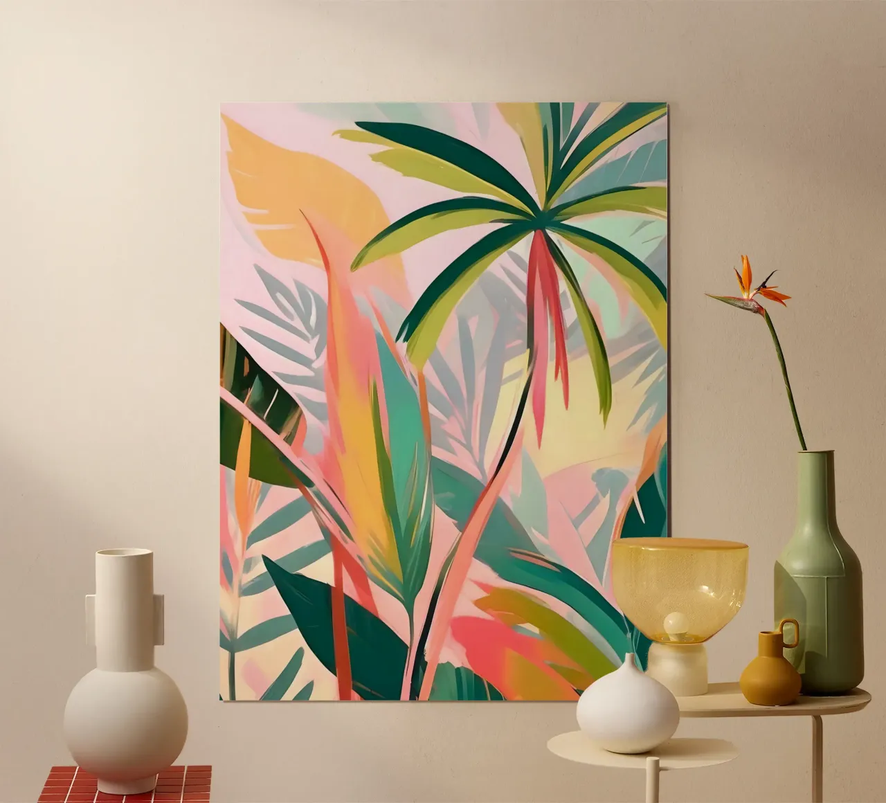 Gioielli tropicali poster con telaio in legno da 83oranges