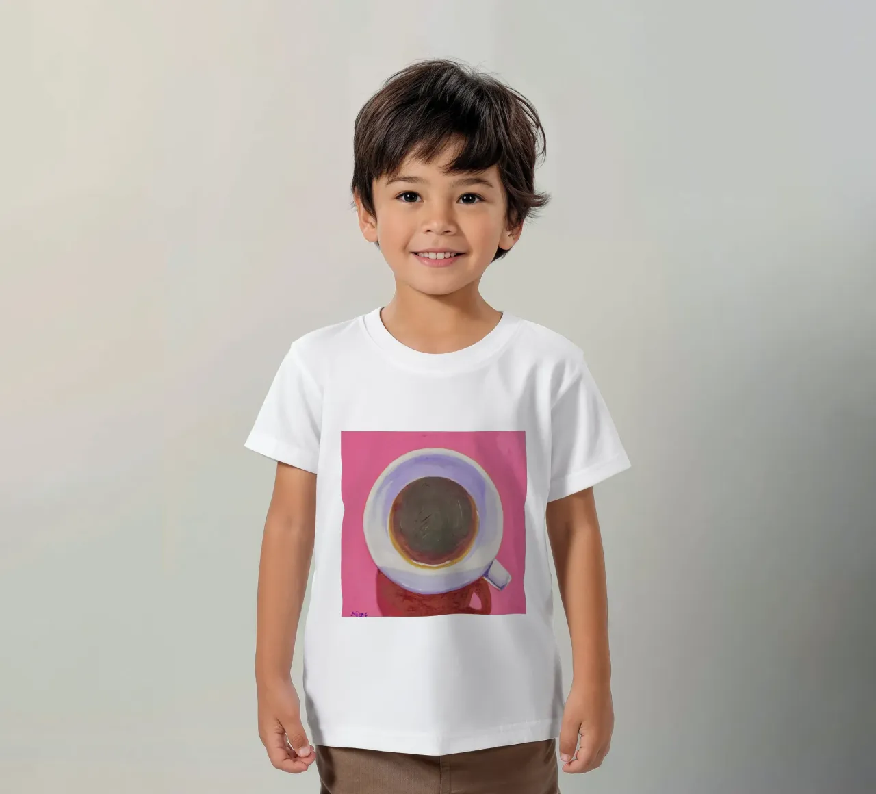 Coffee Brew kids t-shirt by Miche Watkins