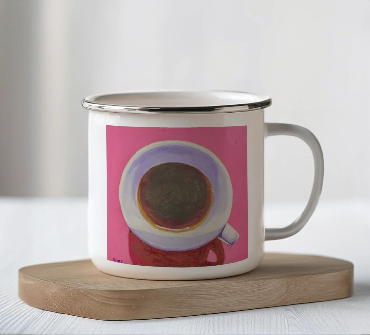 Coffee Brew tazza in smalto da Miche Watkins