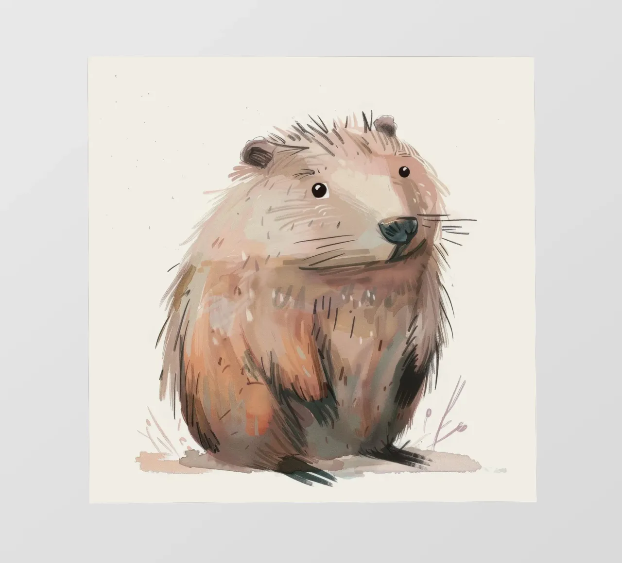 Illustrazione di una simpatica marmotta pellicola backlit da DesignDoodle