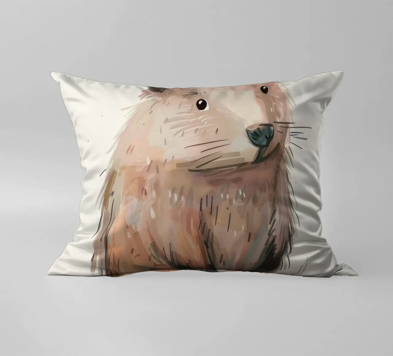 Illustrazione di una simpatica marmotta cuscino da DesignDoodle
