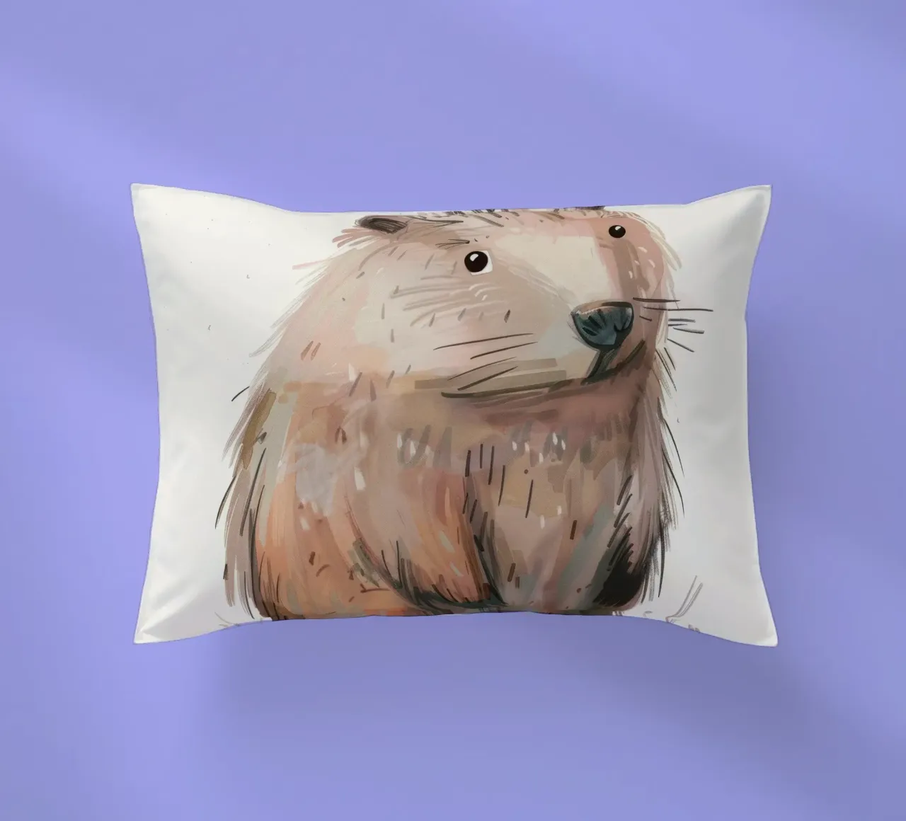 Illustrazione di una simpatica marmotta cuscino da DesignDoodle