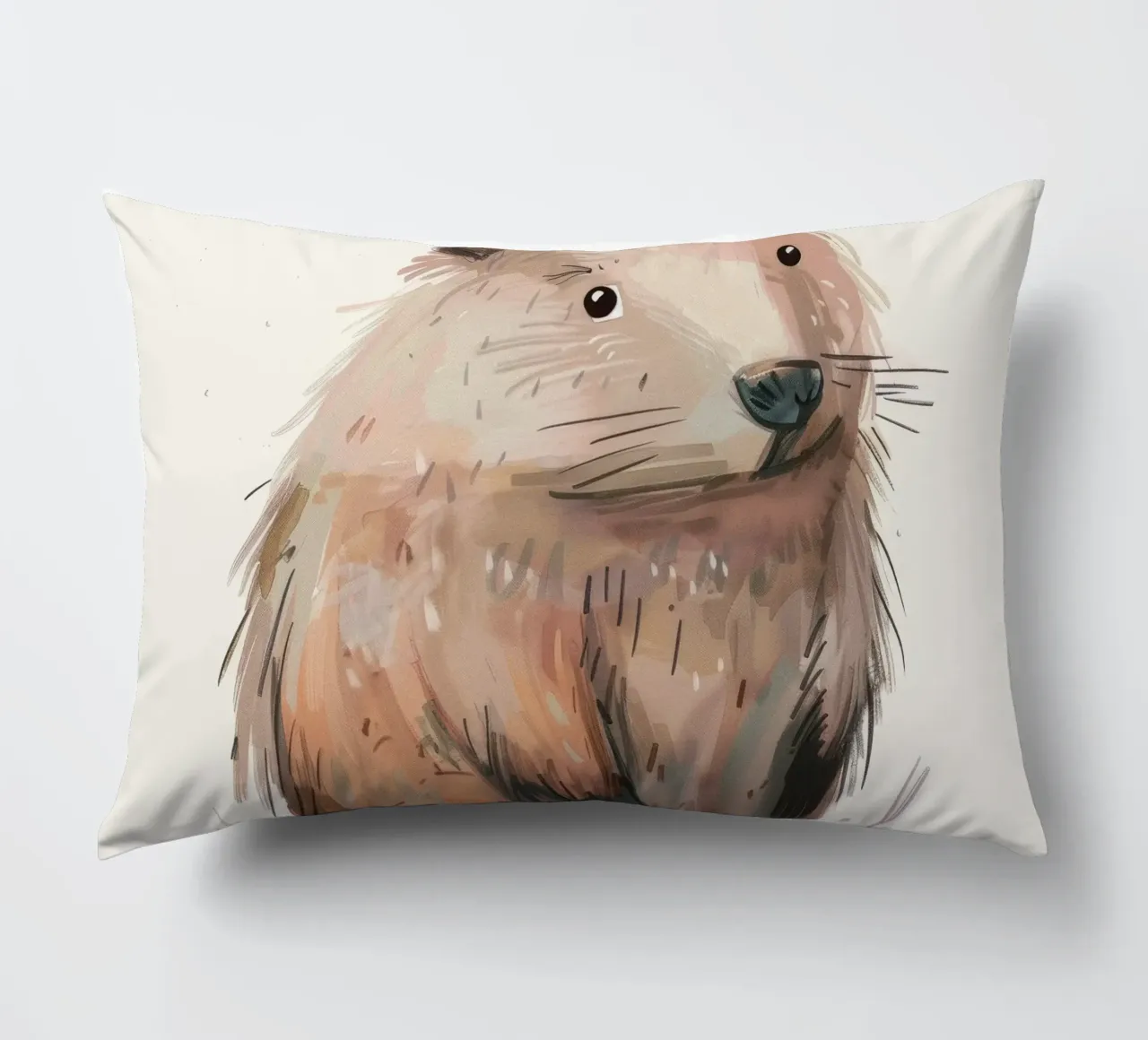 Illustrazione di una simpatica marmotta cuscino da DesignDoodle
