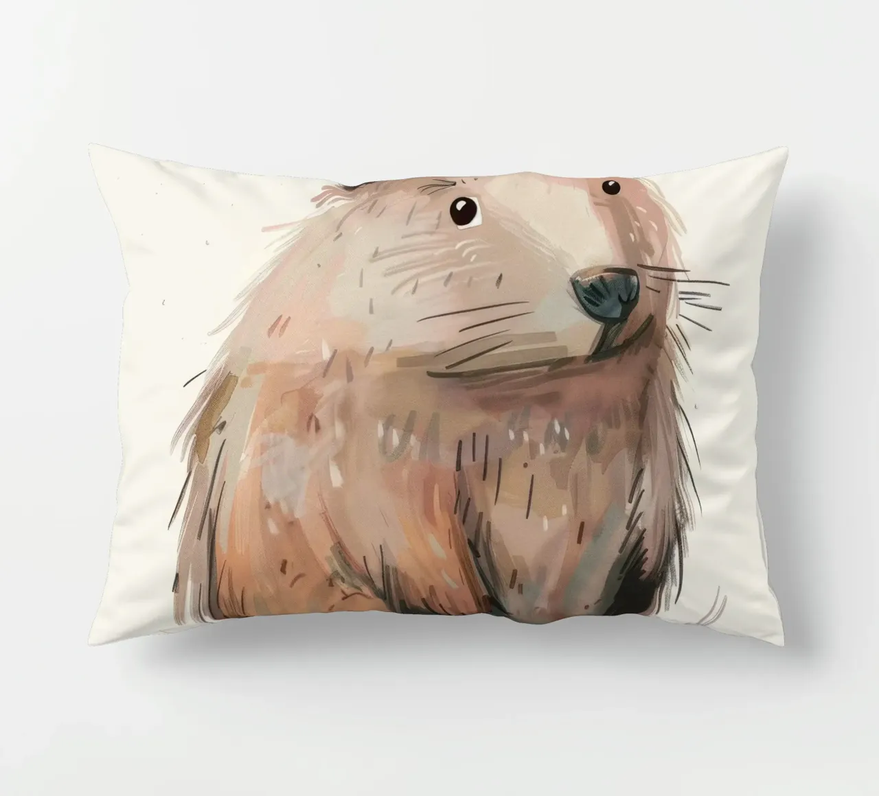 Illustrazione di una simpatica marmotta cuscino da DesignDoodle