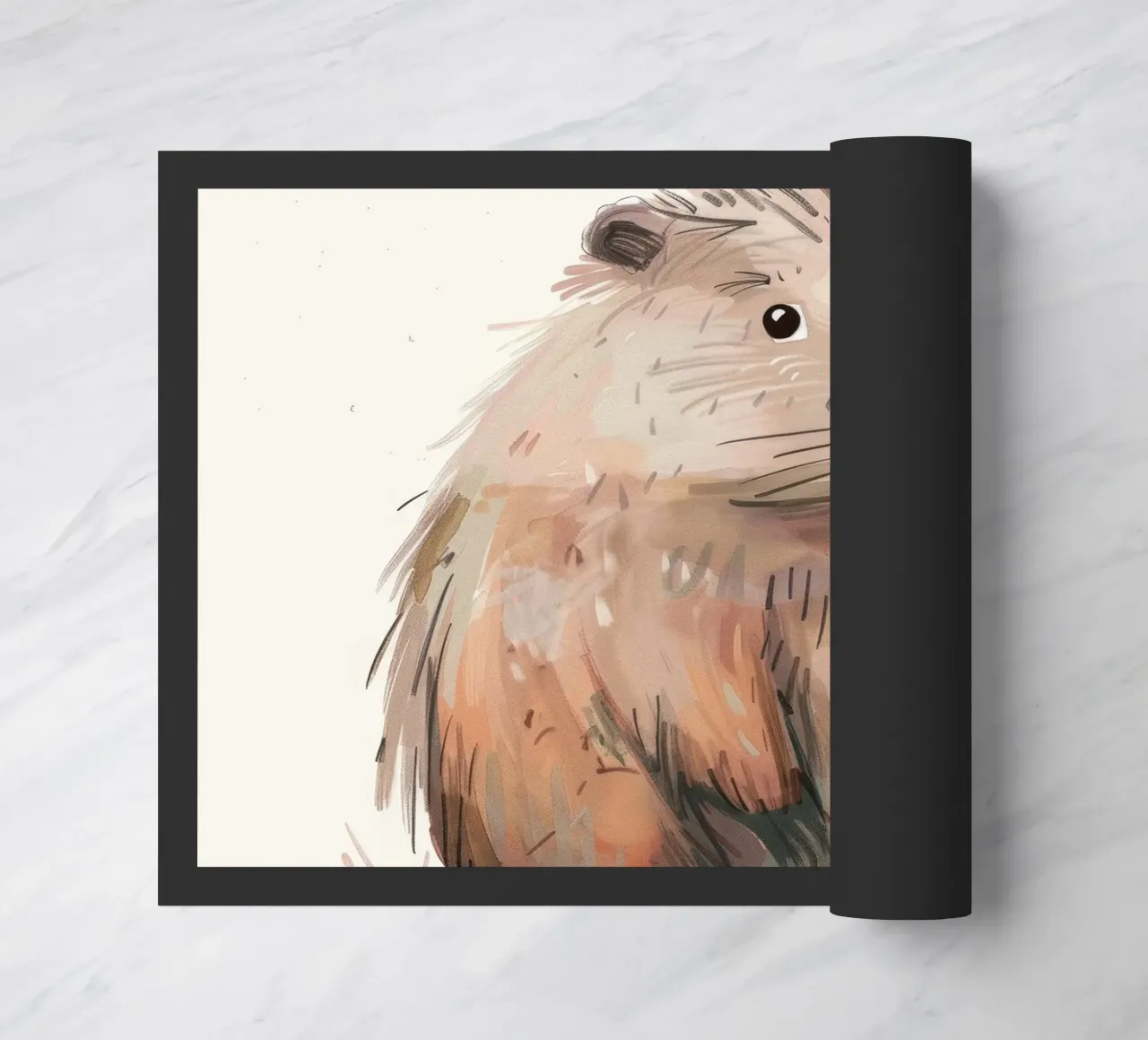 Illustrazione di una simpatica marmotta zerbino da DesignDoodle