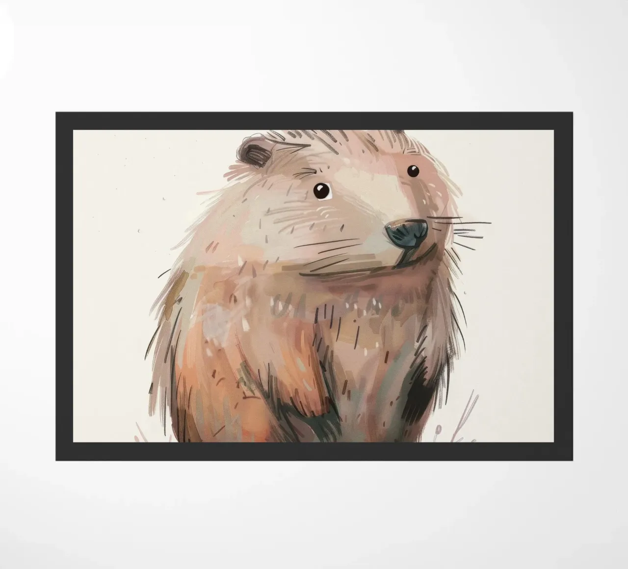 Illustrazione di una simpatica marmotta zerbino da DesignDoodle
