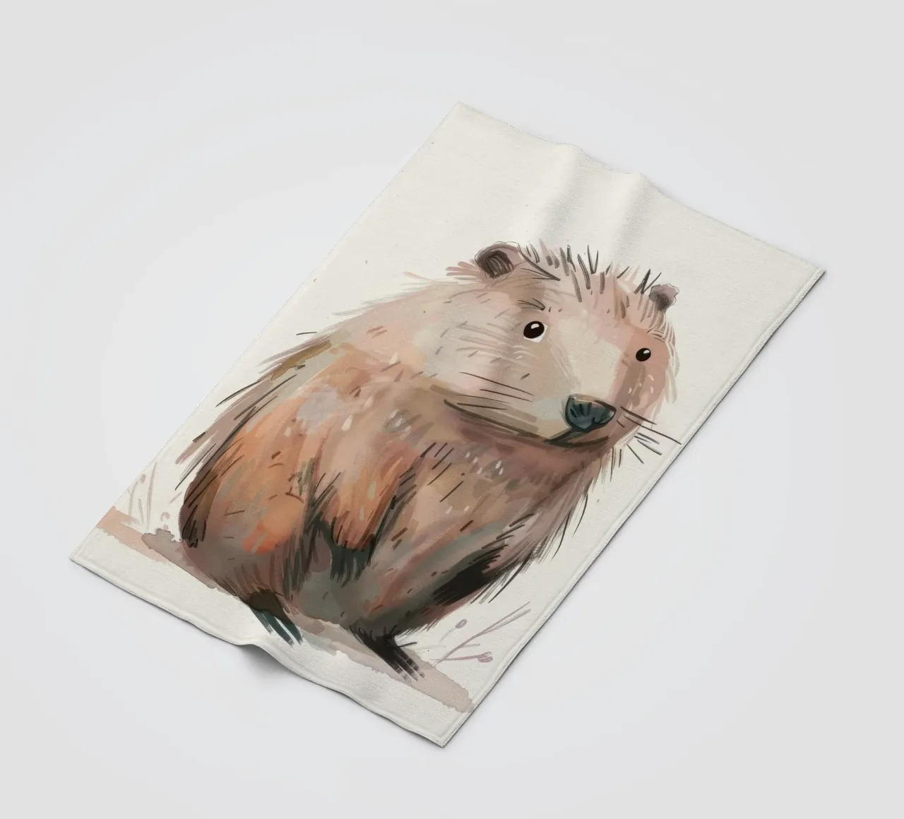 Illustrazione di una simpatica marmotta coperta in pile da DesignDoodle