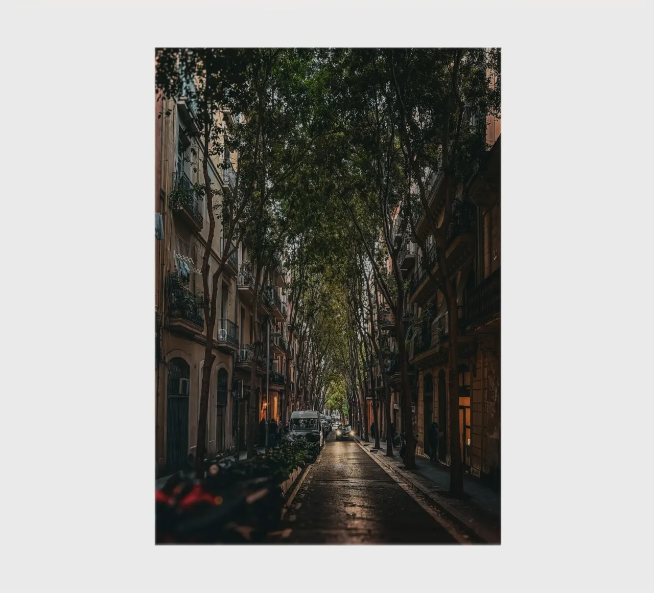 Under the Trees – Streets of Barcelona II notebook by Thilo Grøsch