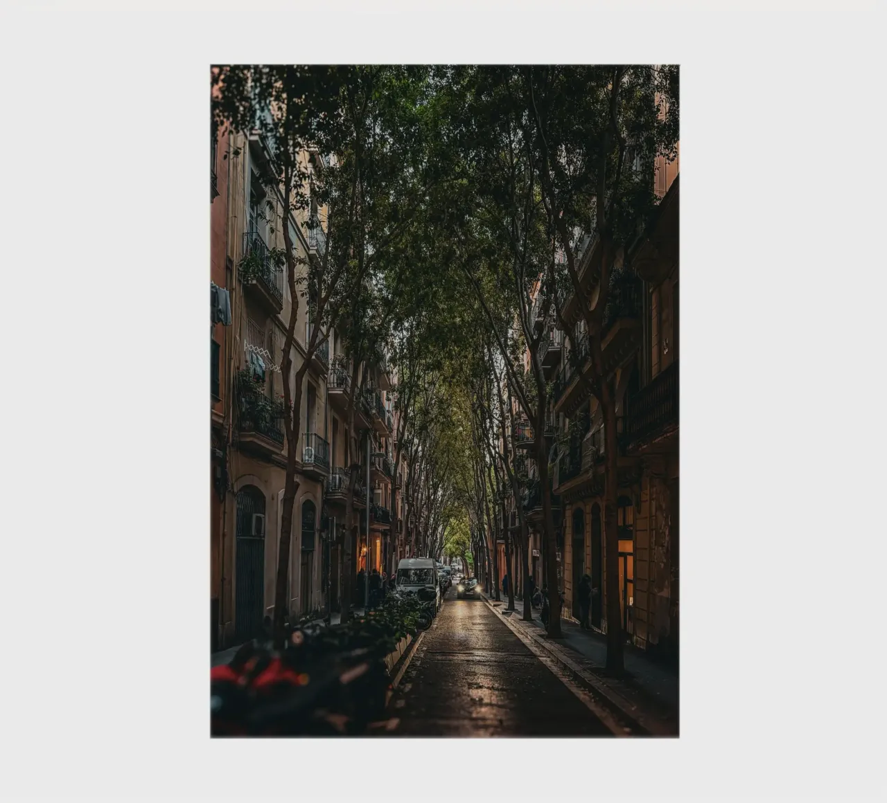 Under the Trees – Streets of Barcelona II notebook by Thilo Grøsch