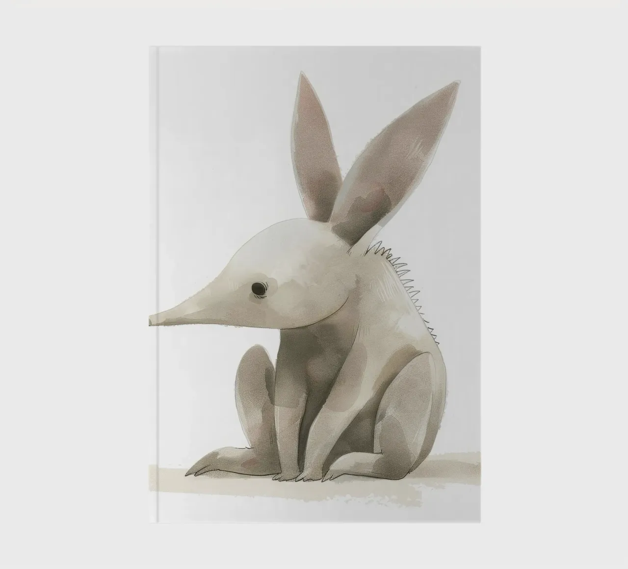 Illustration of a Sitting Aardvark notebook by DesignDoodle