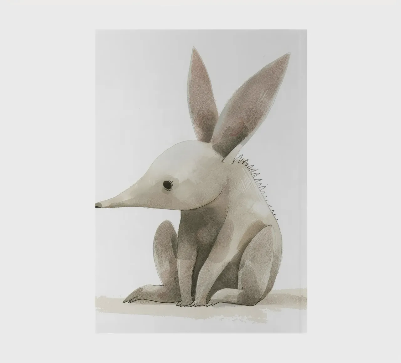 Illustration of a Sitting Aardvark notebook by DesignDoodle