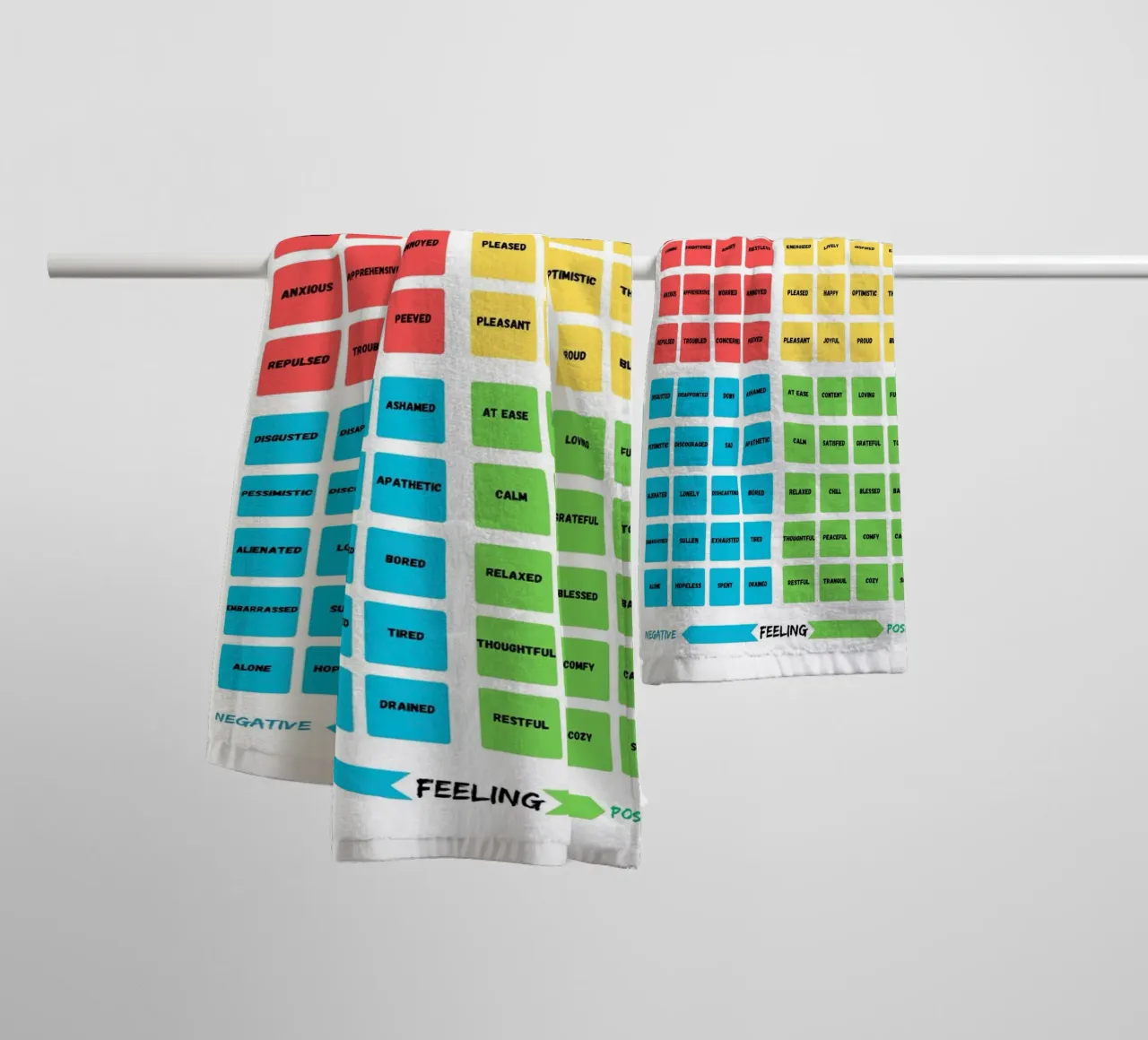 Poster ritratto Mood Meter asciugamano da bagno da Monikaprint