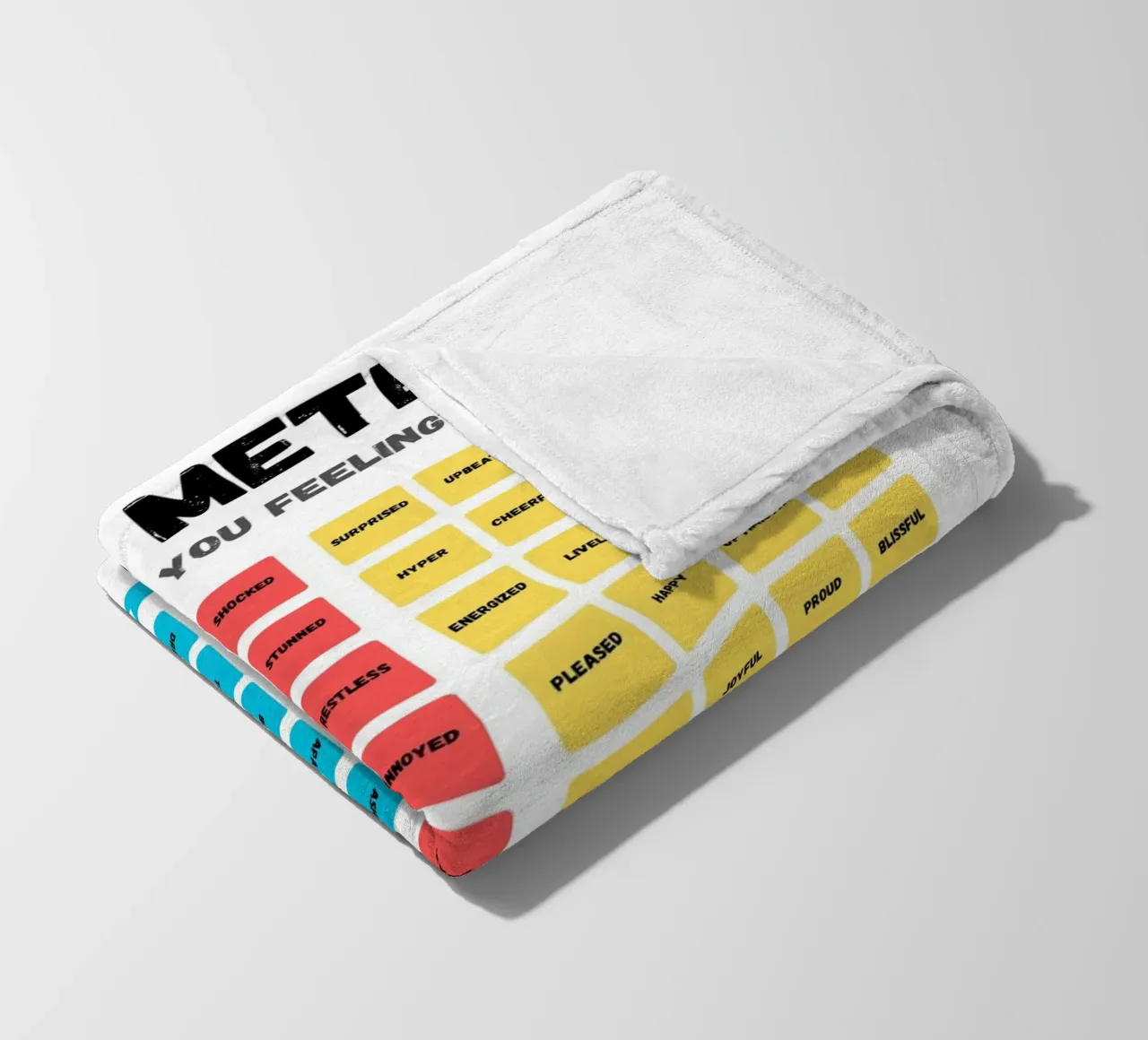 Mood Meter Portrait Poster fleece blanket by Monikaprint