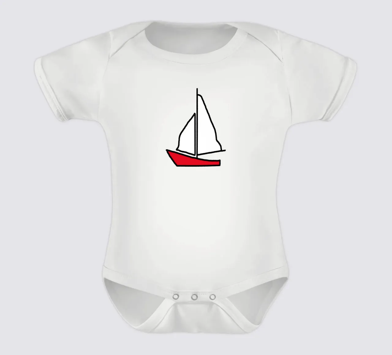 Segelboot Kurzarm Babybody von Face & Content
