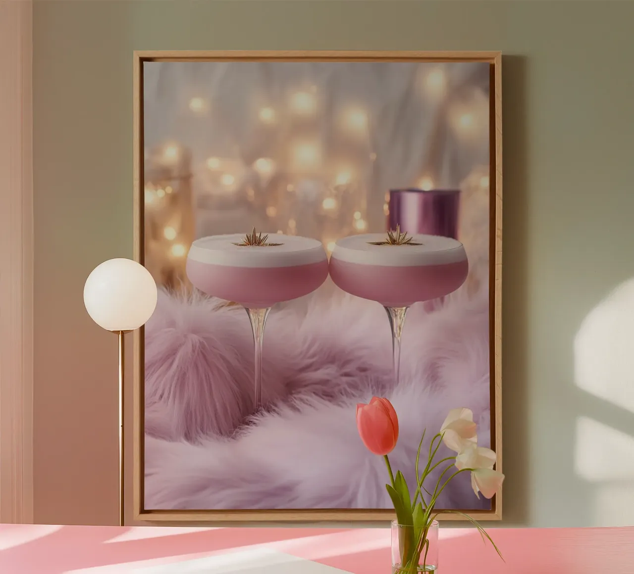 Reverie lilla tela con Cornice a cassetta da PhotoVibe Decor