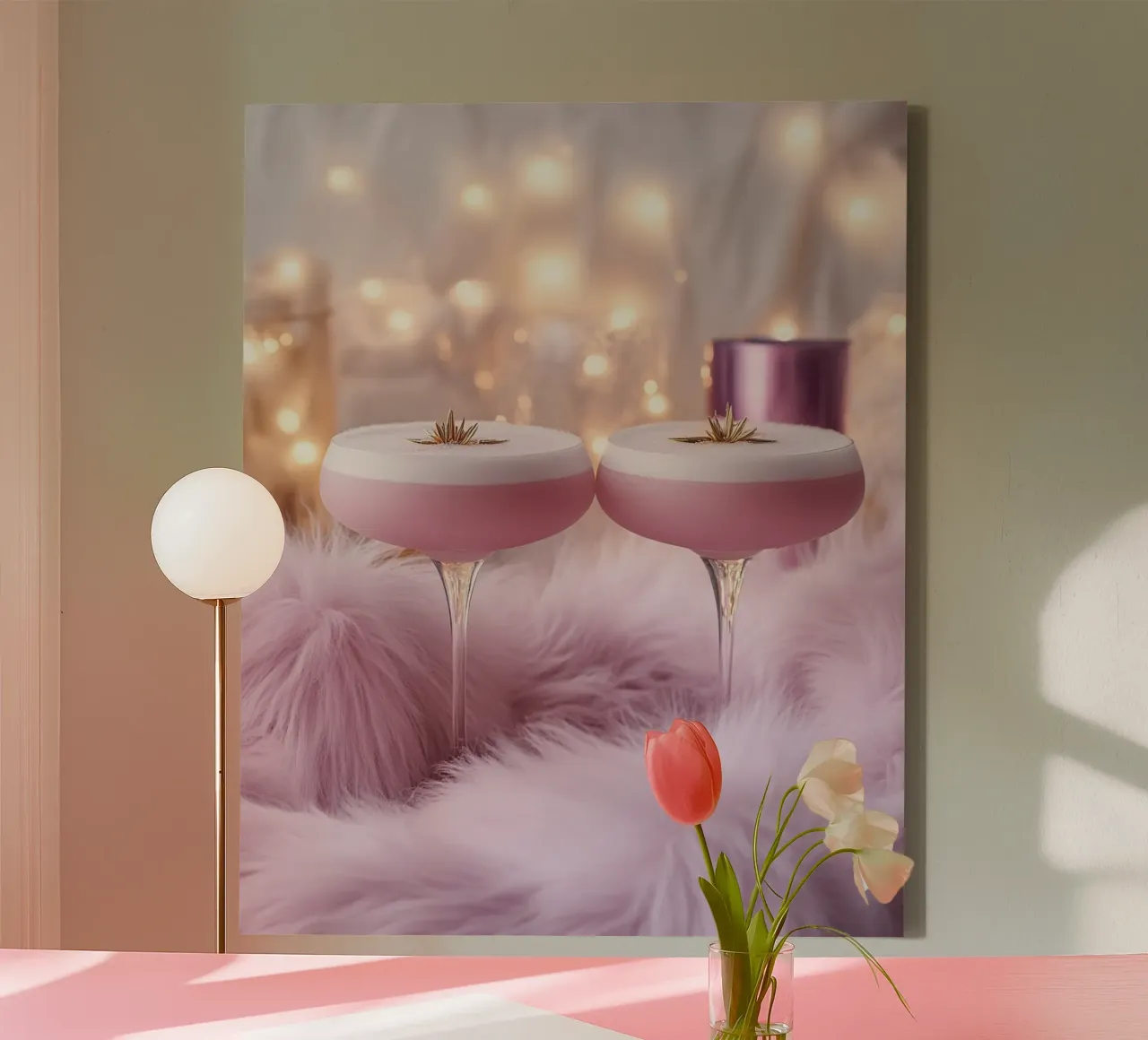 Reverie lilla tela con Cornice a cassetta da PhotoVibe Decor