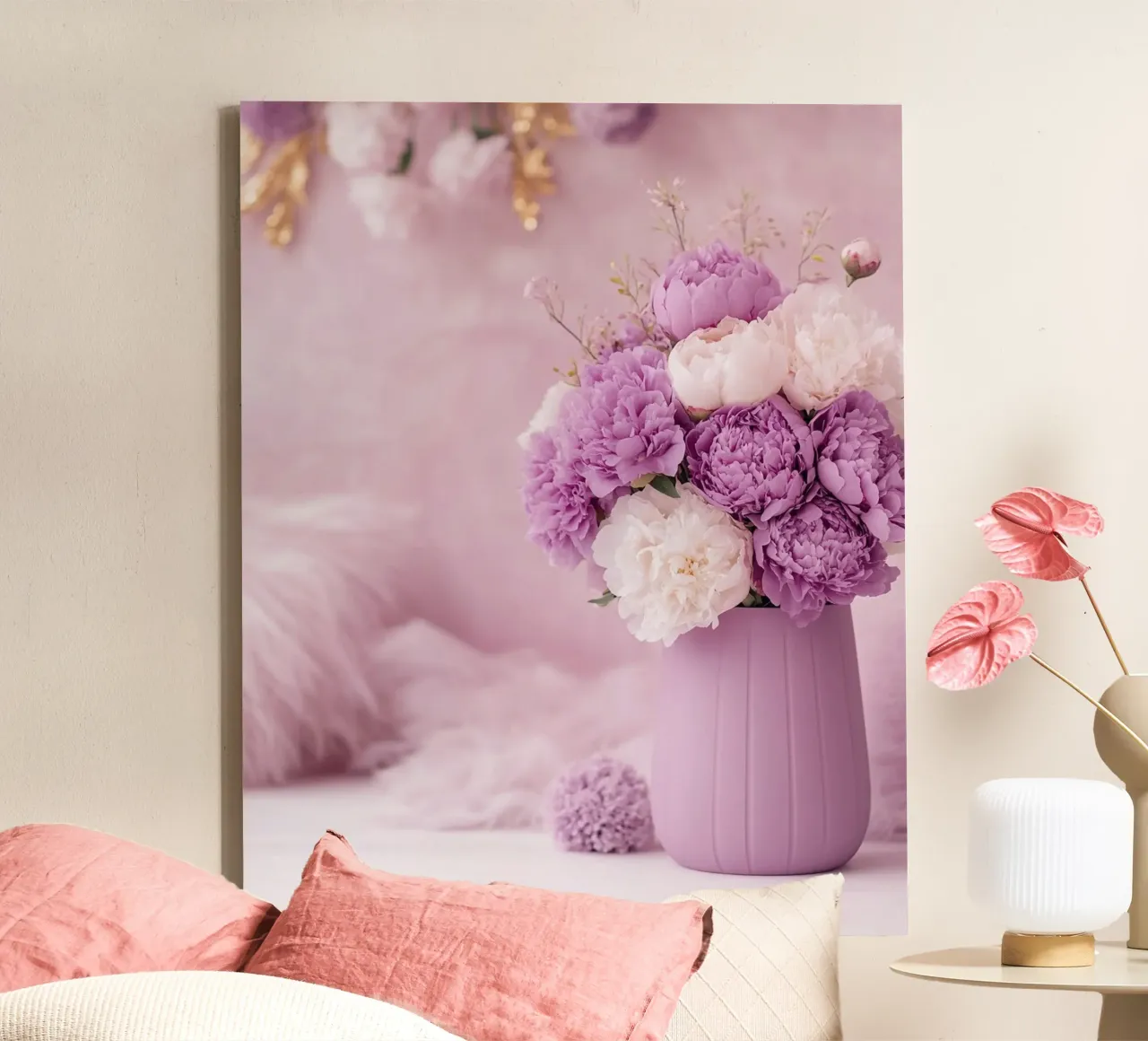 Reverie lilla tela con Cornice a cassetta da PhotoVibe Decor