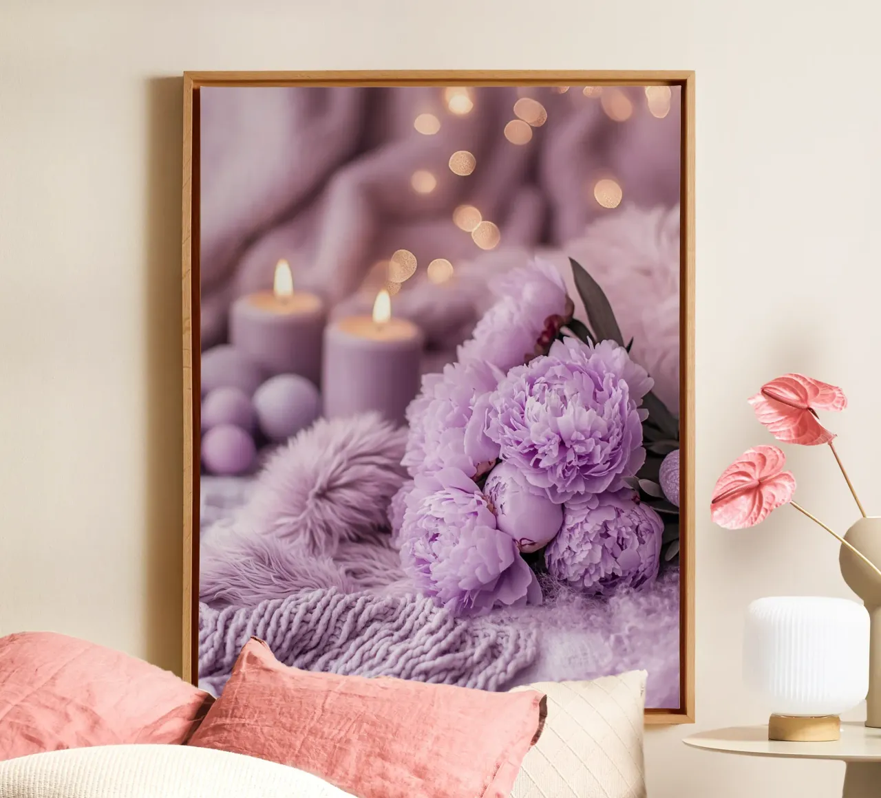 Lilac Reverie canvas with Floater frame by PhotoVibe Decor