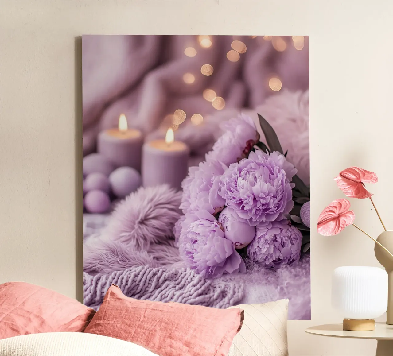Lilac Reverie canvas with Floater frame by PhotoVibe Decor