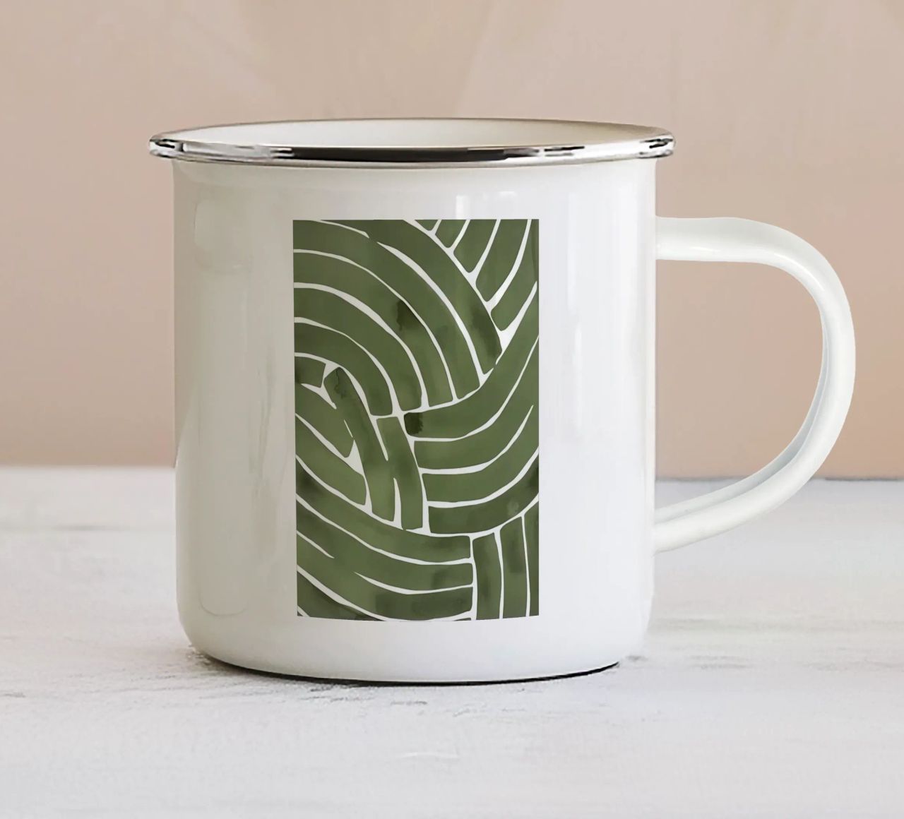 Verde tazza in smalto da Kumasama