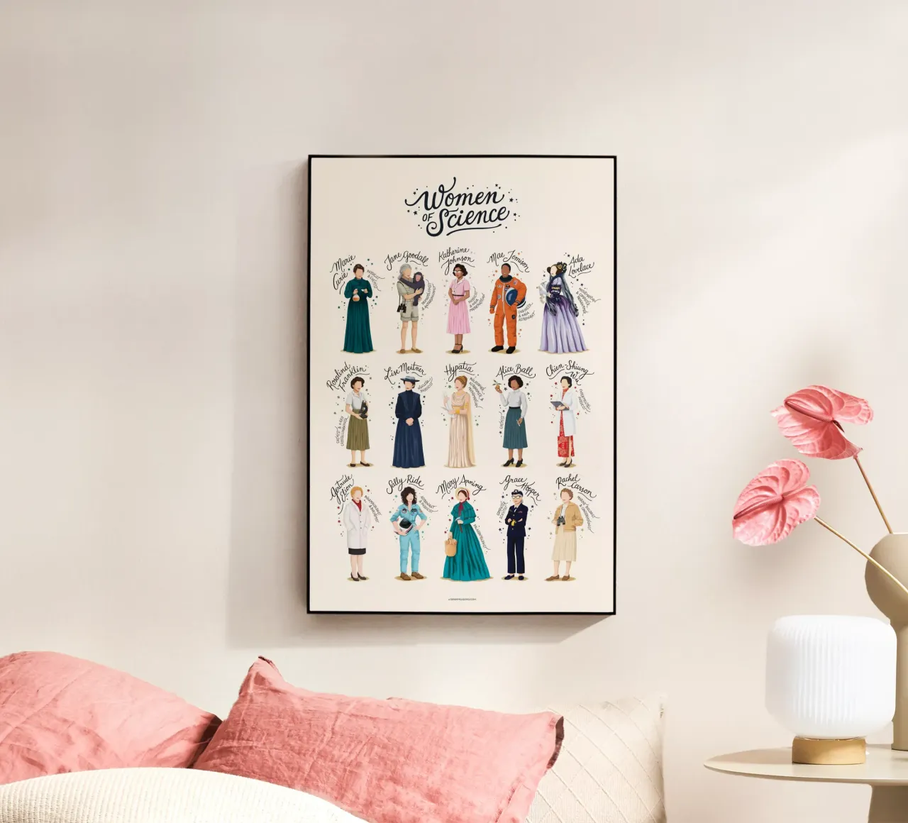 Donne di scienza plexiglass da Nour Tohme