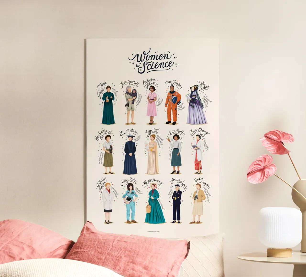 Donne di scienza plexiglass da Nour Tohme