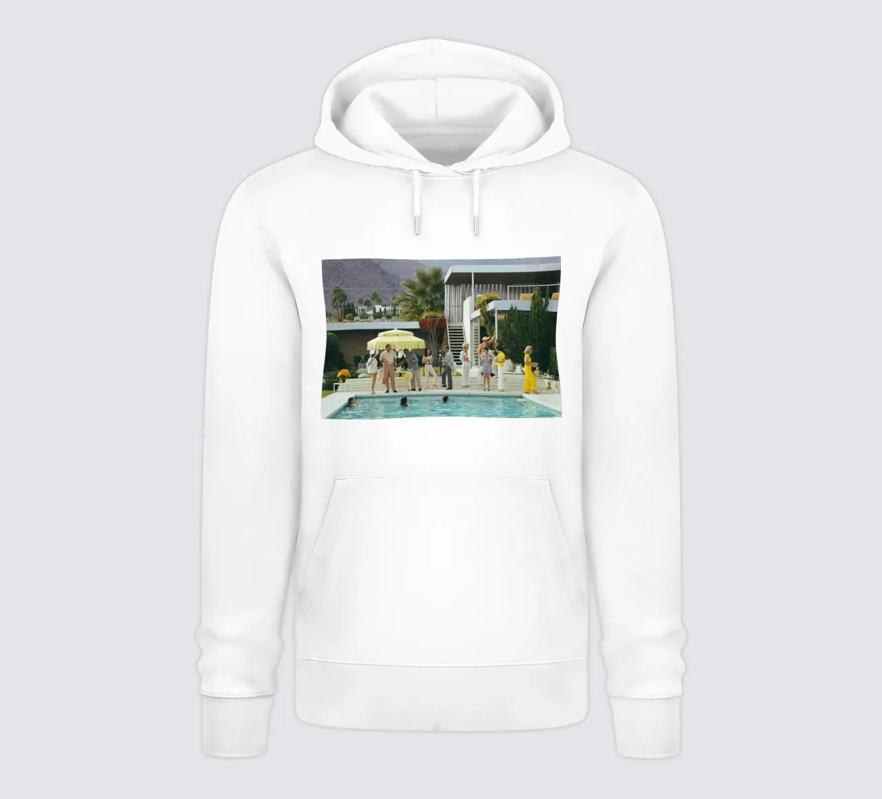 Ospite a bordo piscina - Slim Aarons felpa con cappuccio da Chrisvintage