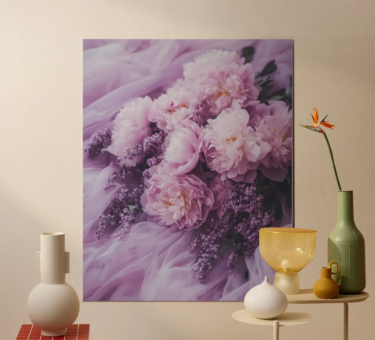 Reverie lilla poster con telaio in alluminio da PhotoVibe Decor