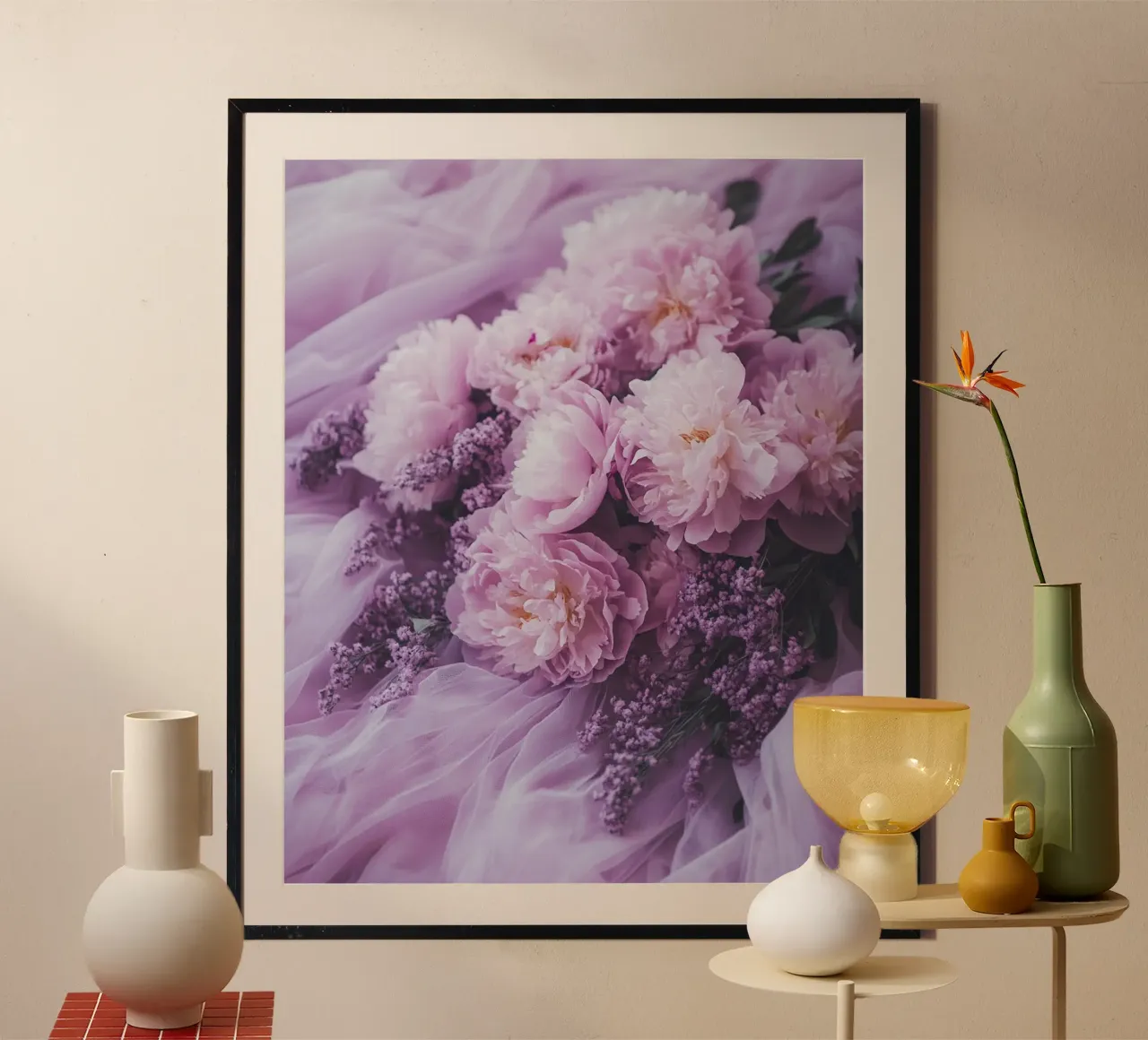 Reverie lilla poster con telaio in alluminio da PhotoVibe Decor