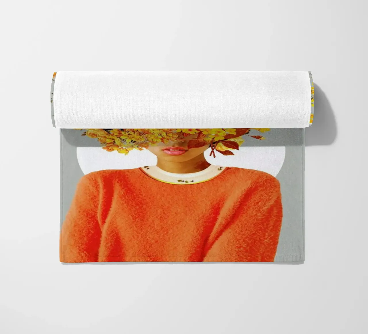 I Saw You Flower In The Reflection Of My Soul beach towel by Frank Moth