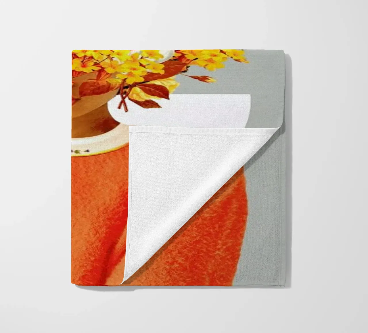 I Saw You Flower In The Reflection Of My Soul beach towel by Frank Moth