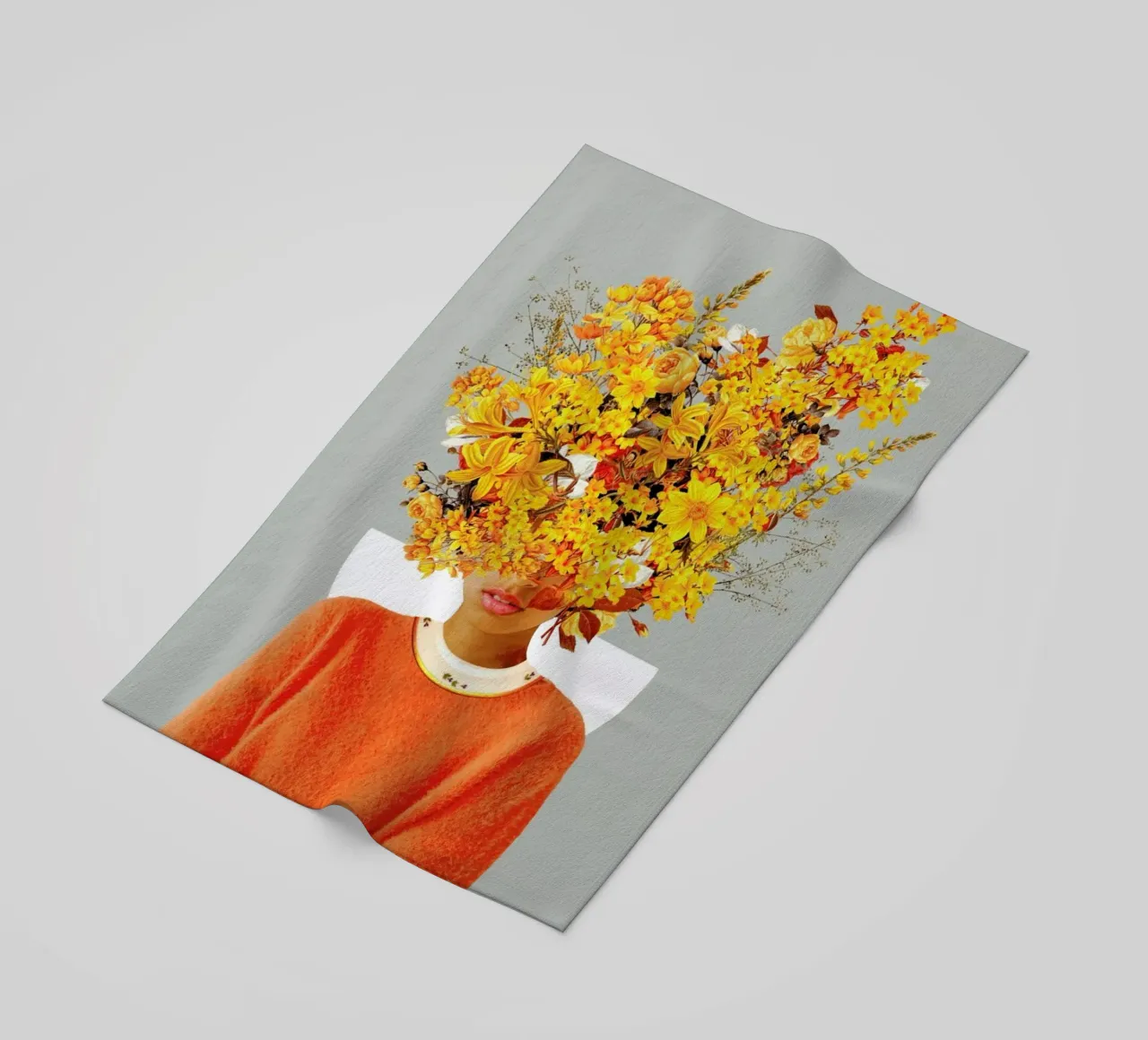 I Saw You Flower In The Reflection Of My Soul beach towel by Frank Moth