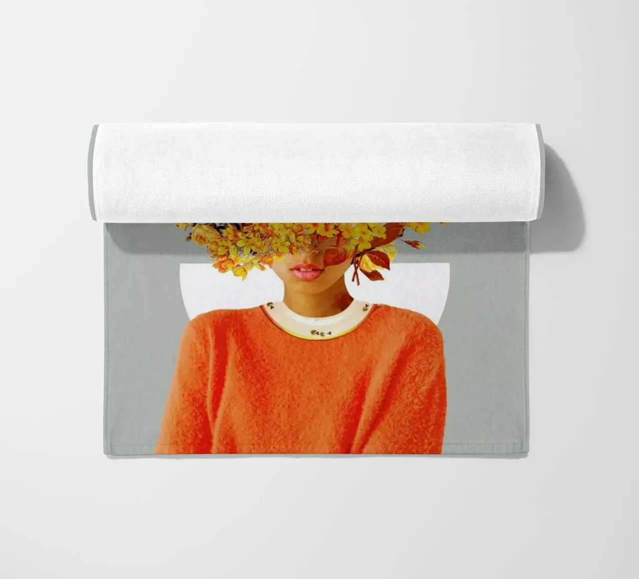 I Saw You Flower In The Reflection Of My Soul beach towel by Frank Moth