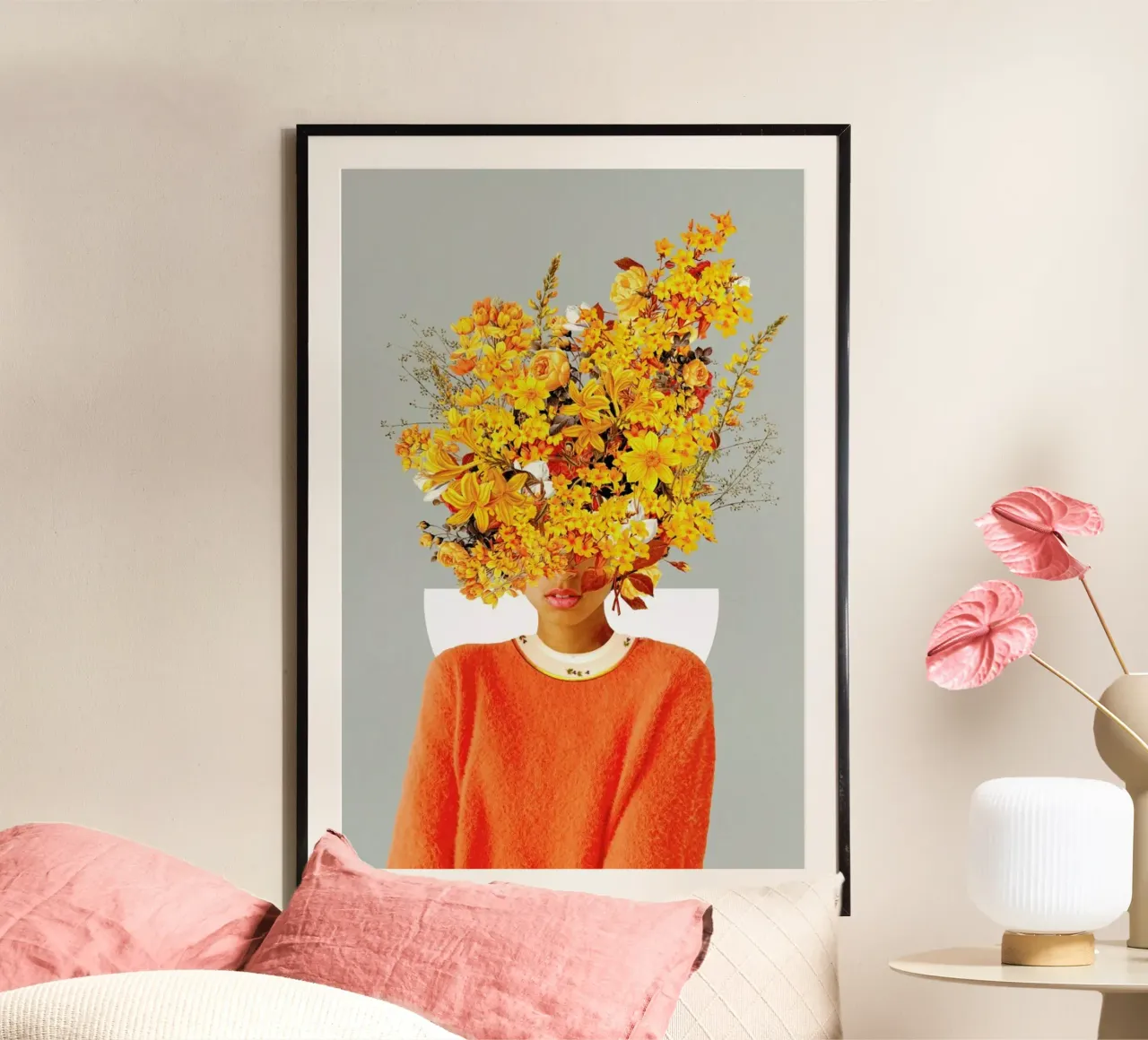 I Saw You Flower In The Reflection Of My Soul poster con telaio in plastica da Frank Moth