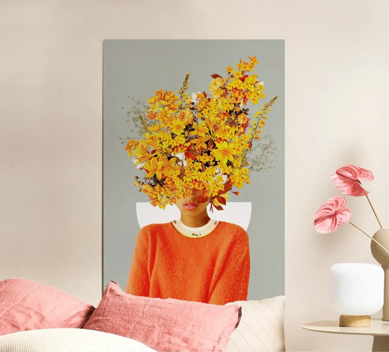 I Saw You Flower In The Reflection Of My Soul poster con telaio in plastica da Frank Moth