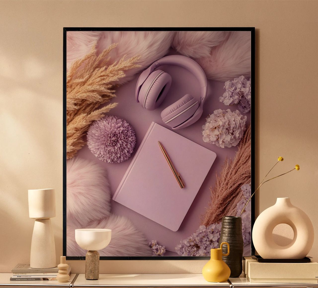 Lilac Reverie poster with plastic frame by PhotoVibe Decor