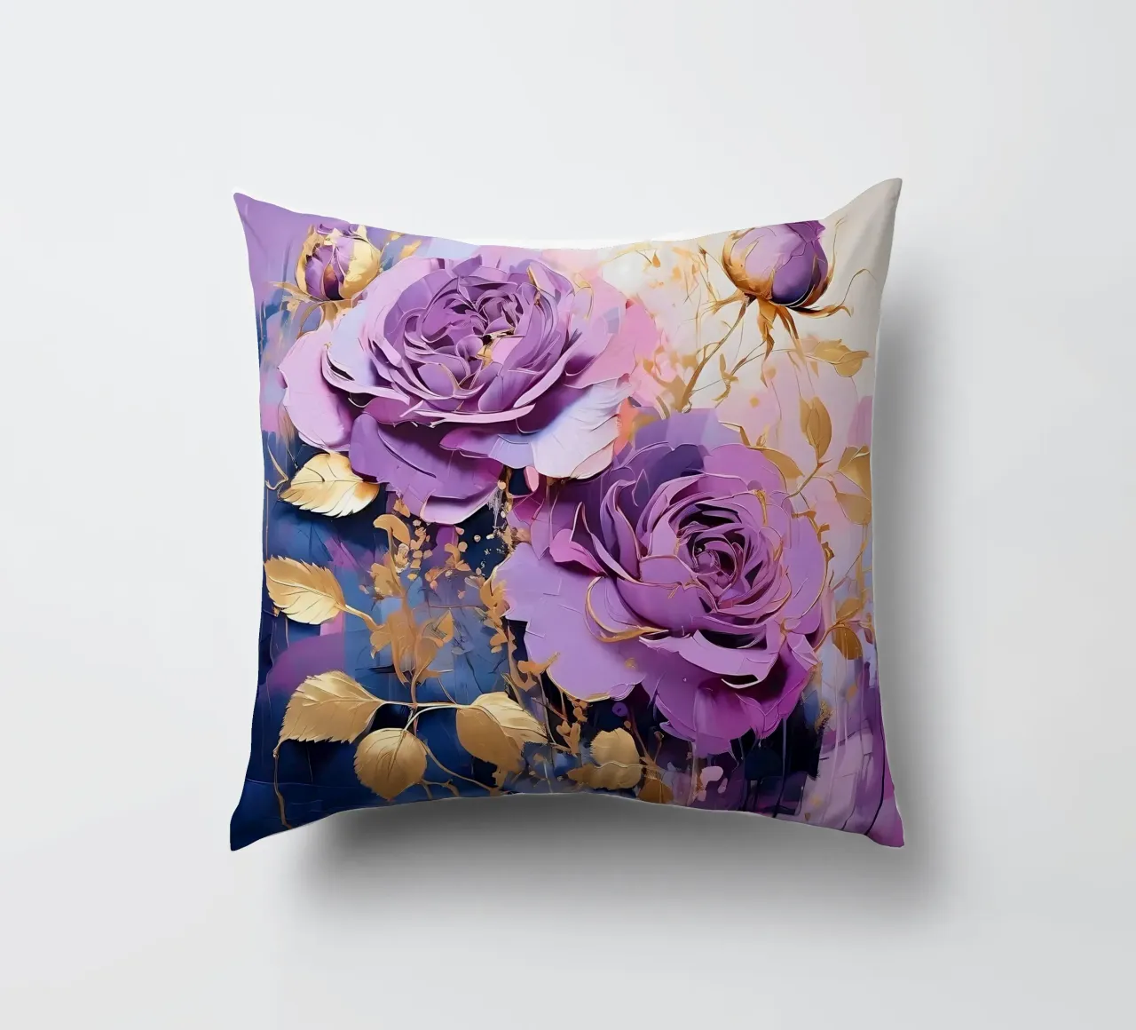 Rosen_gold_lila_3 cuscino da Farb- und Blütenzauber by LK