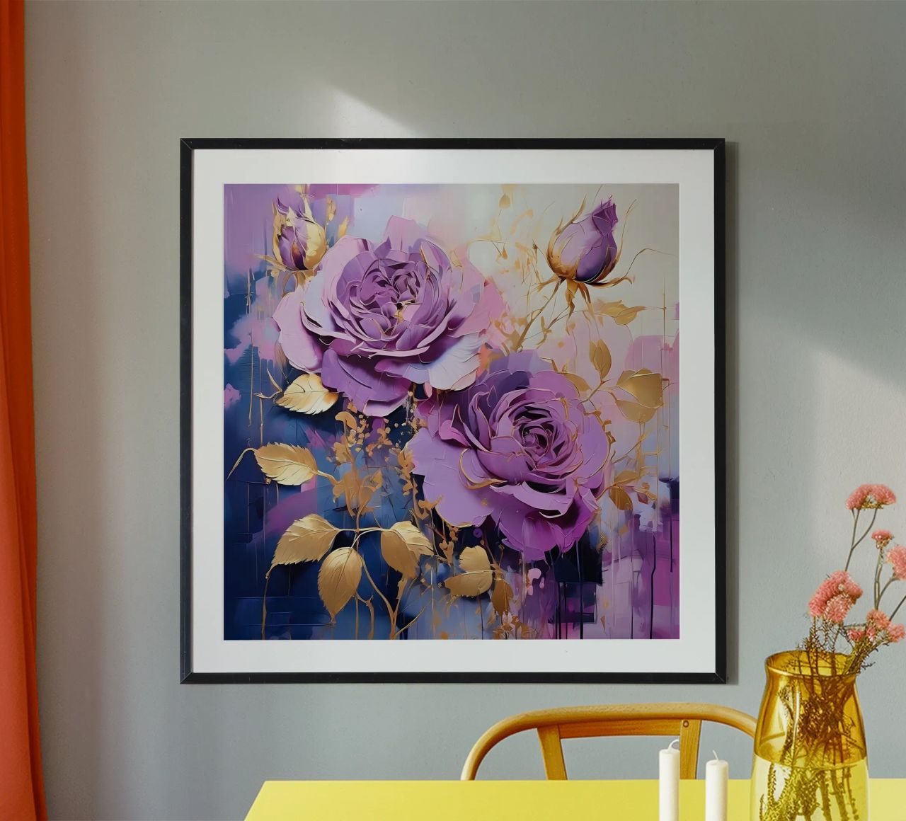 Rosen_gold_lila_3 poster de Farb- und Blütenzauber by LK